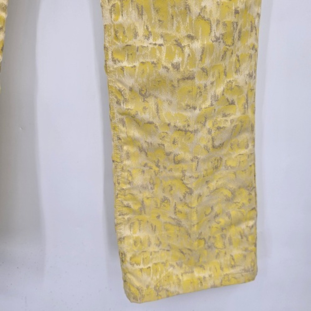Helios & Luna Women's‎ Yellow Abstract Print Bootcut Flare Pants Size 6 - Picture 7 of 11